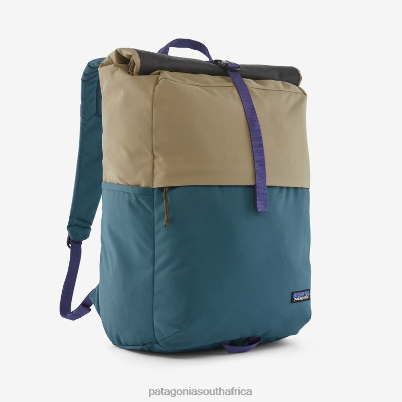 Unisex Fieldsmith Roll-Top Pack 30L Patchwork: Tasmanian Teal Patagonia Accessories P6ZJ63237