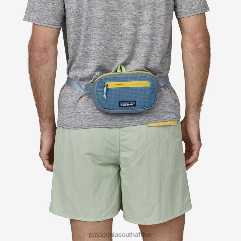 Unisex Ultralight Black Hole Mini Hip Pack 1L Steam Blue Patagonia Accessories P6ZJ63234