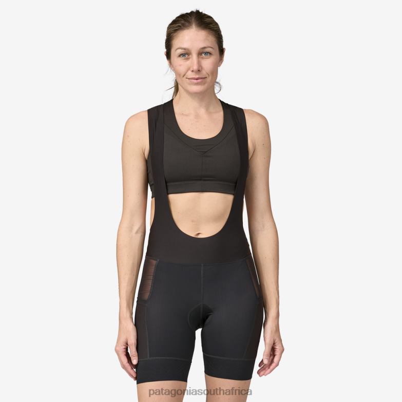 Women Dirt Roamer Liner Bike Bibs Black Patagonia Apparel P6ZJ6121
