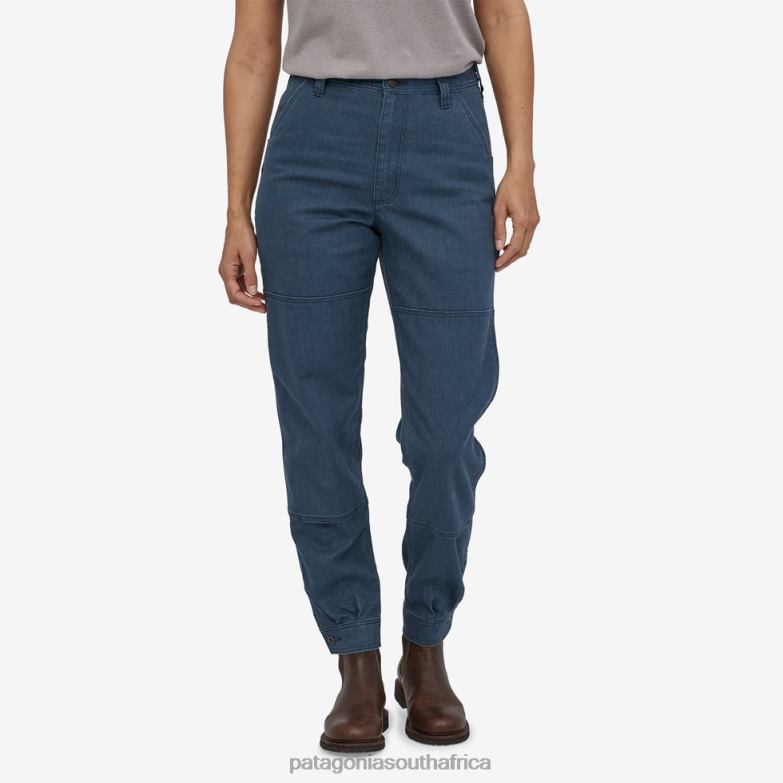 Women All Seasons Hemp Canvas Double Knee Pants-Regular Stone Blue Patagonia Apparel P6ZJ61001