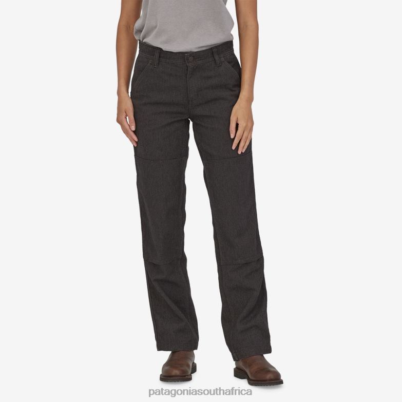 Women Iron Forge Hemp Canvas Double Knee Pants-Regular Ink Black Patagonia Apparel P6ZJ61009