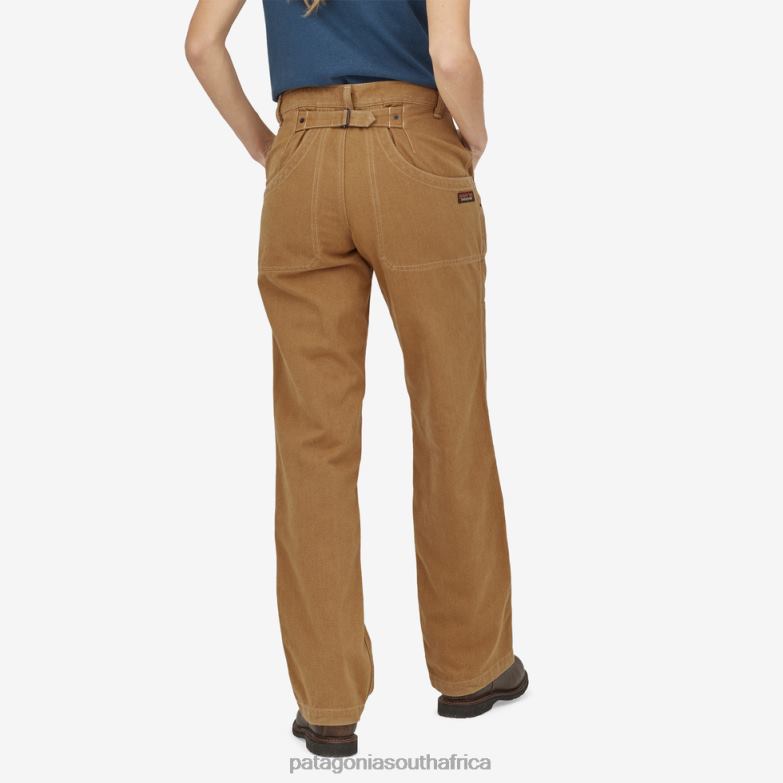 Women Iron Forge Hemp Canvas Double Knee Pants-Short Coriander Brown Patagonia Apparel P6ZJ61065