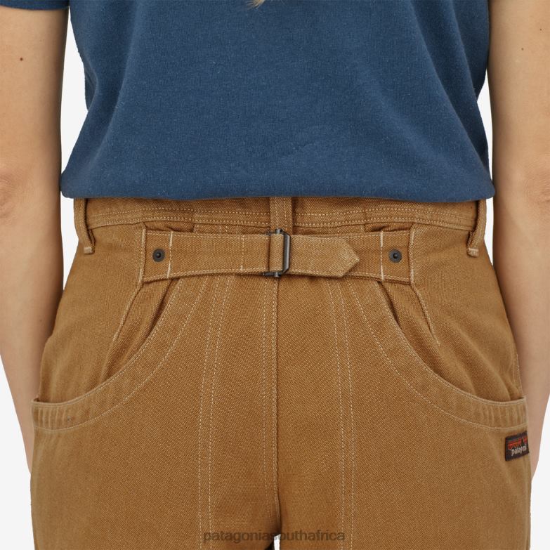 Women Iron Forge Hemp Canvas Double Knee Pants-Short Coriander Brown Patagonia Apparel P6ZJ61065