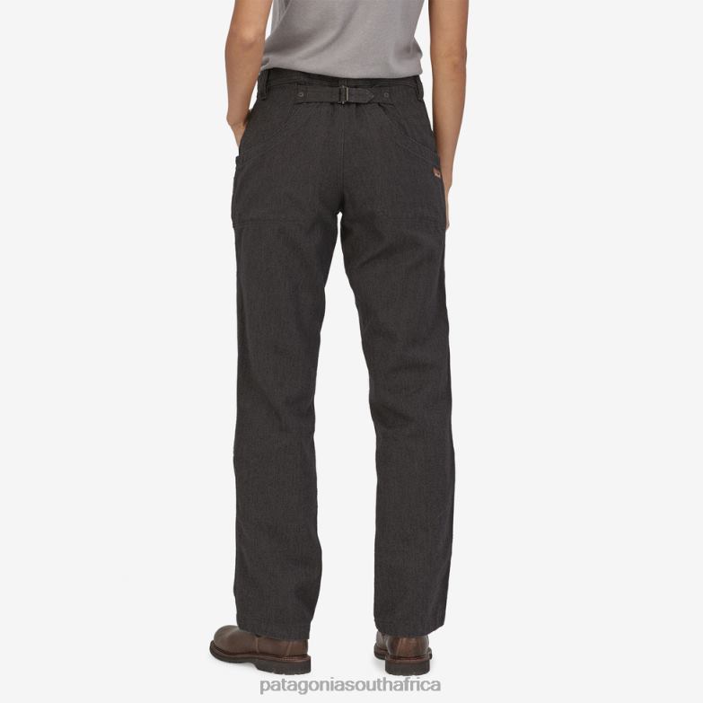 Women Iron Forge Hemp Canvas Double Knee Pants-Short Ink Black Patagonia Apparel P6ZJ61064