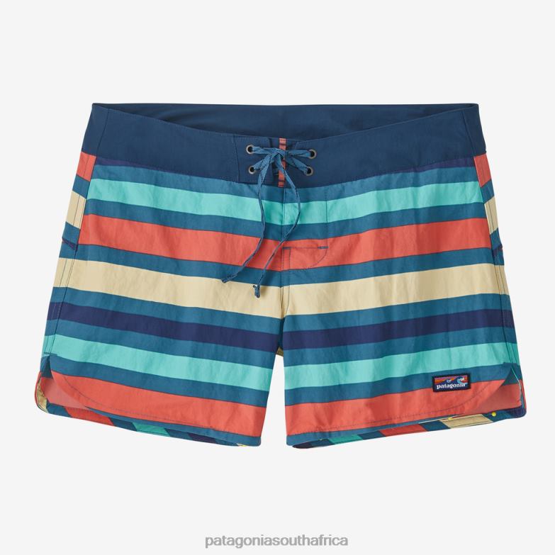 Women Wavefarer Boardshorts-5" Water Ribbons: Wavy Blue Patagonia Apparel P6ZJ672