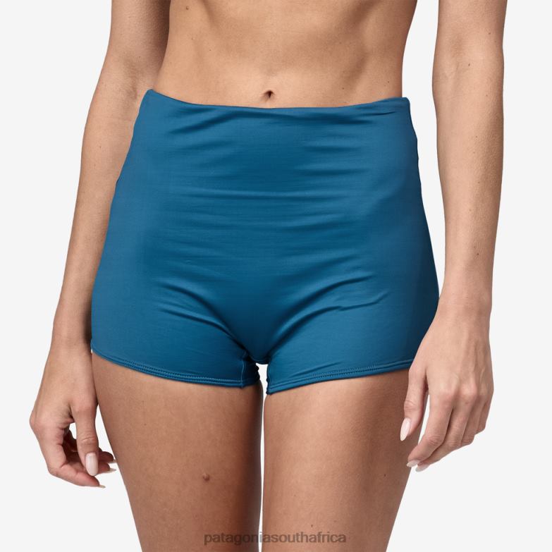 Women Sunamee Shortie Surf Bottoms Wavy Blue Patagonia Apparel P6ZJ61167