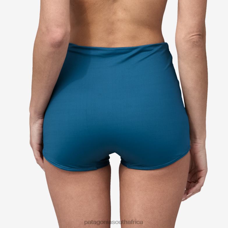 Women Sunamee Shortie Surf Bottoms Wavy Blue Patagonia Apparel P6ZJ61167
