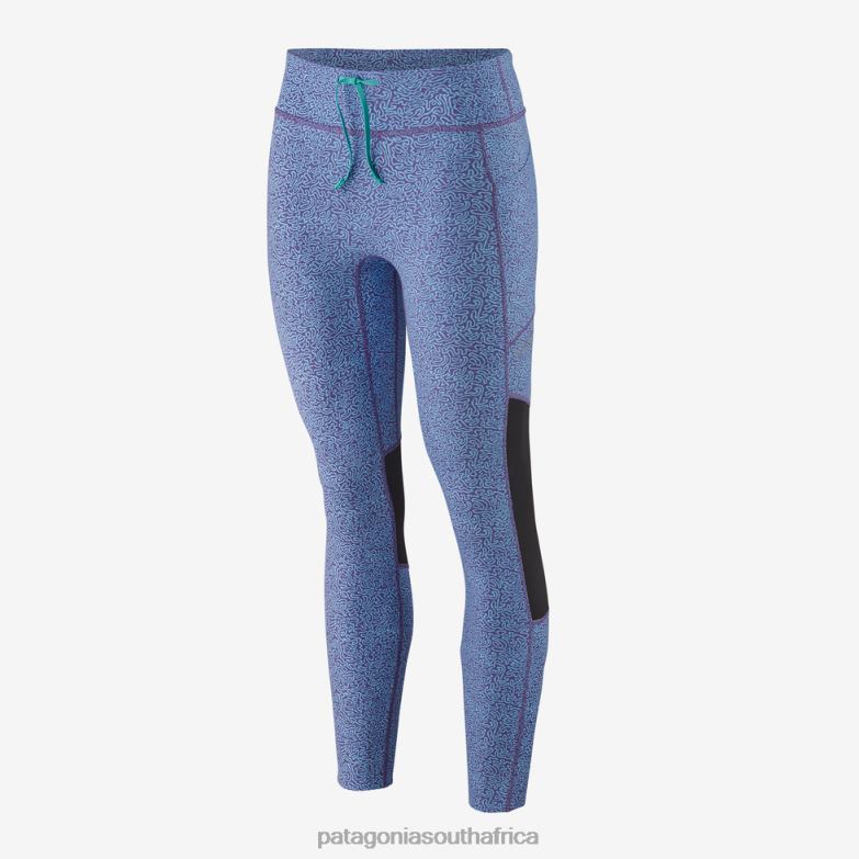 Women Endless Run 7/8 Tights Journeys: Perennial Purple Patagonia Apparel P6ZJ61000