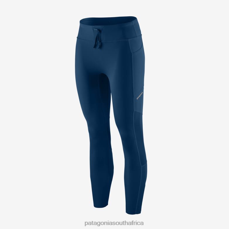 Women Endless Run 7/8 Tights Lagom Blue Patagonia Apparel P6ZJ6997