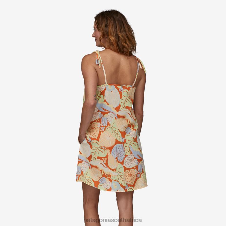 Women Pataloha Tie Dress e'imiola: Fertile Brown Patagonia Apparel P6ZJ61130