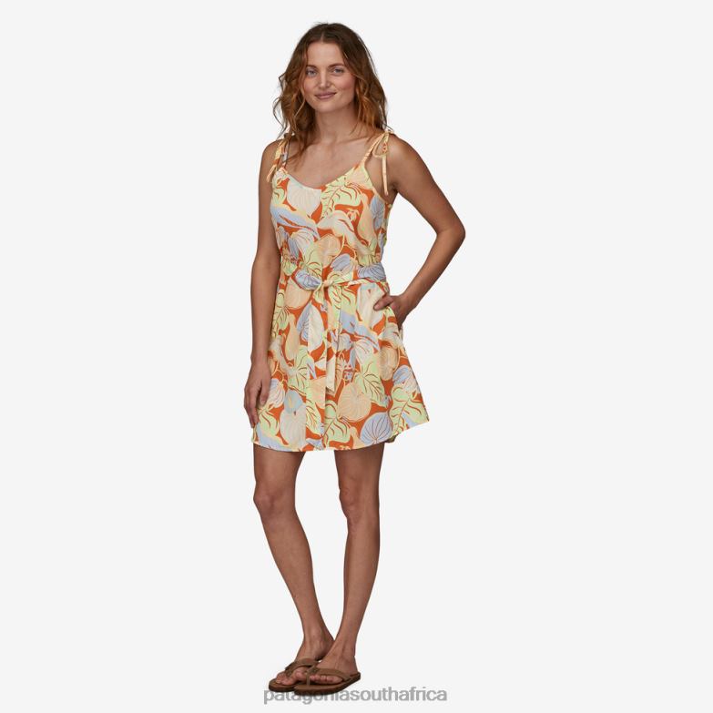 Women Pataloha Tie Dress e'imiola: Fertile Brown Patagonia Apparel P6ZJ61130
