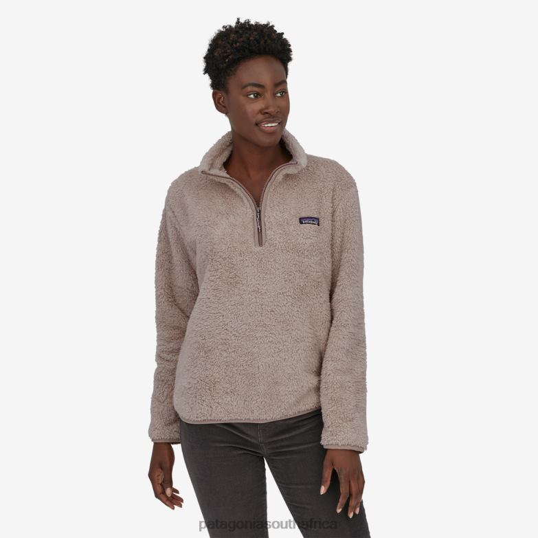 Women Los Gatos Fleece 1/4-Zip Shroom Taupe Patagonia Apparel P6ZJ6436