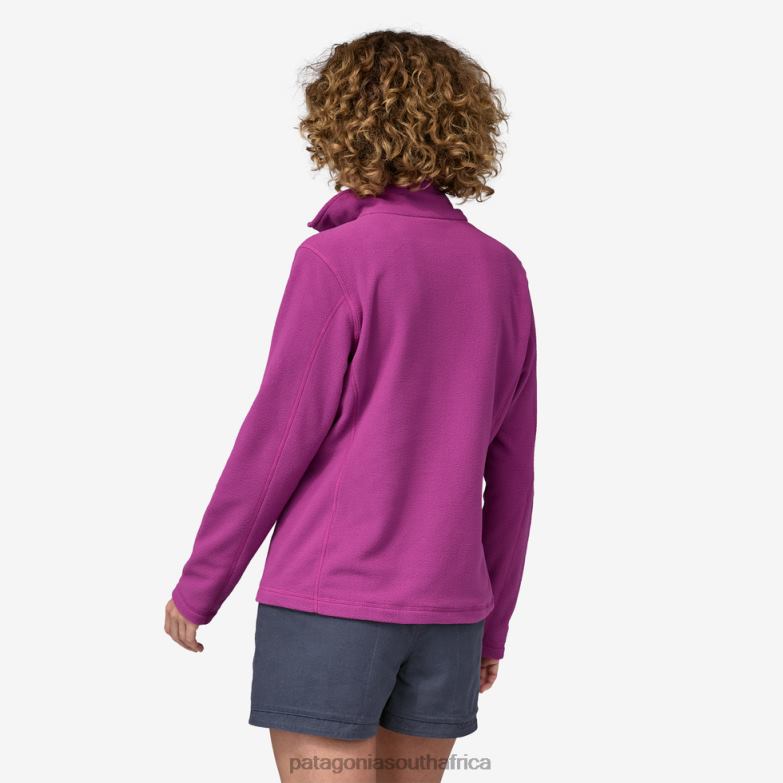 Women Micro D 1/4-Zip Fleece Amaranth Pink Patagonia Apparel P6ZJ6451