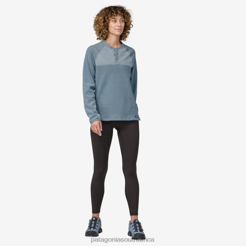Women R1 Air Henley Light Plume Grey Patagonia Apparel P6ZJ6570