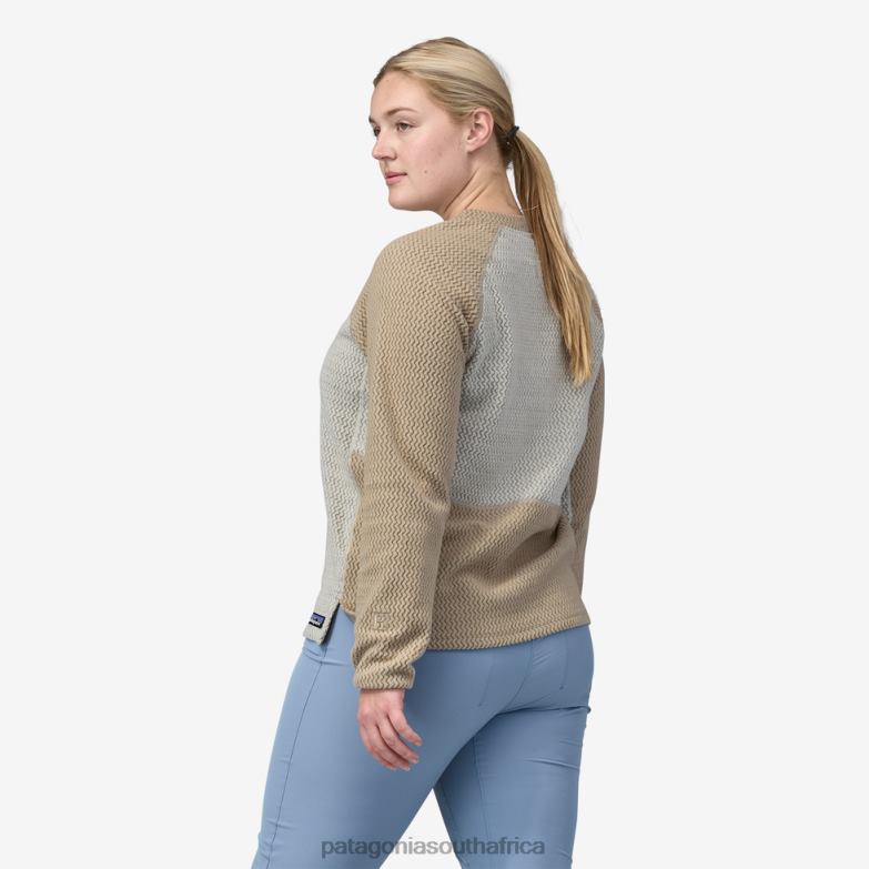 Women R1 Air Henley Light Plume Grey Patagonia Apparel P6ZJ6570