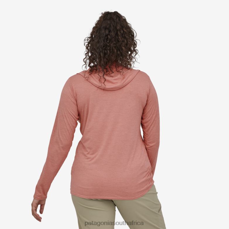 Women Capilene Cool Daily Graphic Hoody Palm Protest: Feather Grey Patagonia Apparel P6ZJ6672