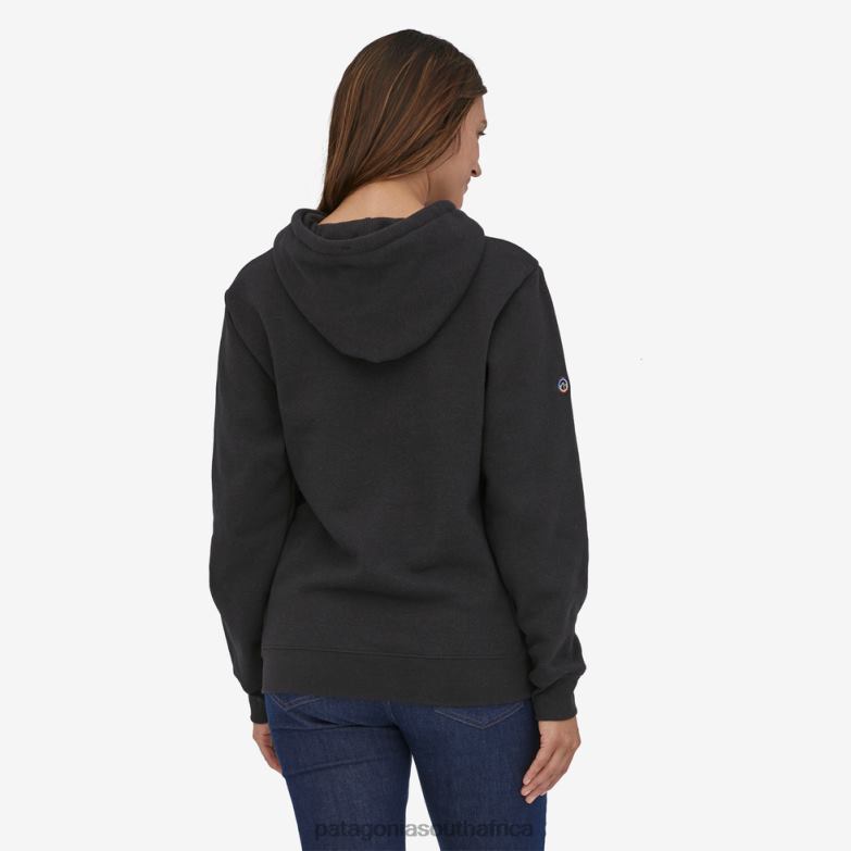 Women Fitz Roy Icon Uprisal Hoody Ink Black Patagonia Apparel P6ZJ6479