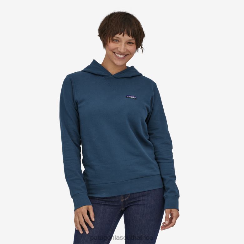 Women Regenerative Organic Certified Cotton Hoody Sweatshirt Tidepool Blue Patagonia Apparel P6ZJ6502