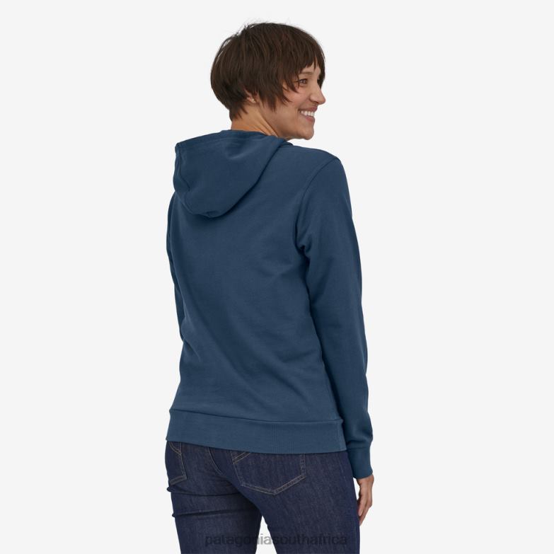 Women Regenerative Organic Certified Cotton Hoody Sweatshirt Tidepool Blue Patagonia Apparel P6ZJ6502