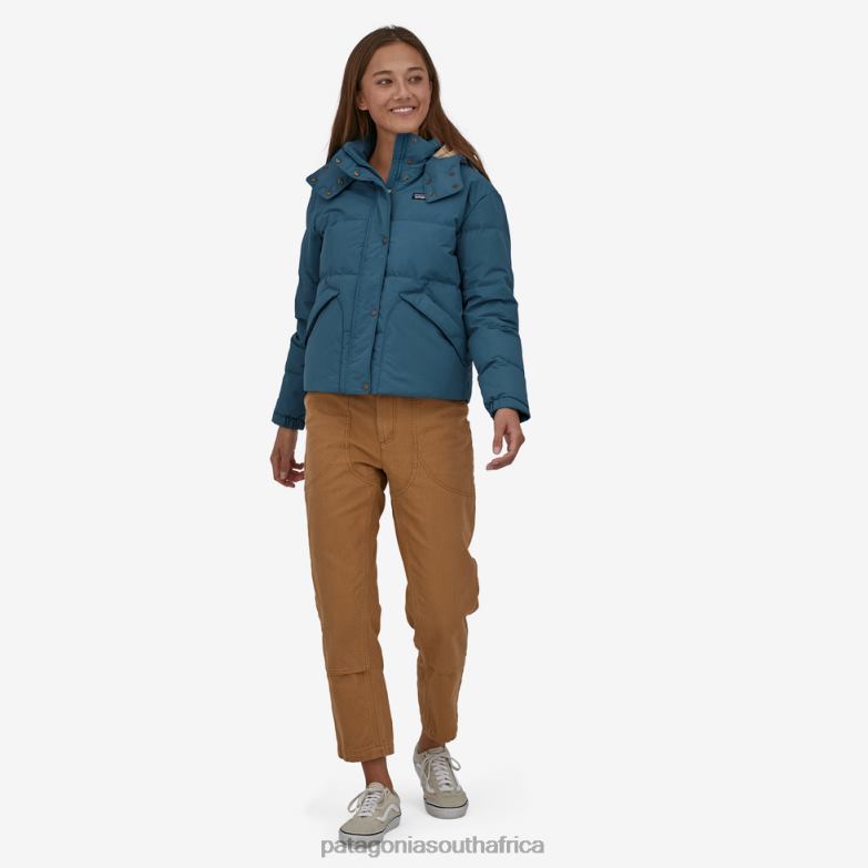 Women Downdrift Jacket Wavy Blue Patagonia Apparel P6ZJ6343