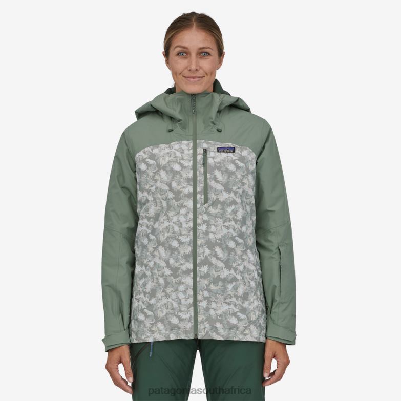 Women Insulated Powder Town Jacket Hemlock Green Patagonia Apparel P6ZJ6350