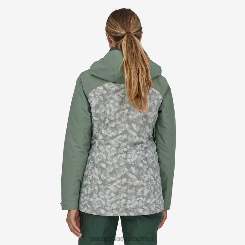 Women Insulated Powder Town Jacket Hemlock Green Patagonia Apparel P6ZJ6350