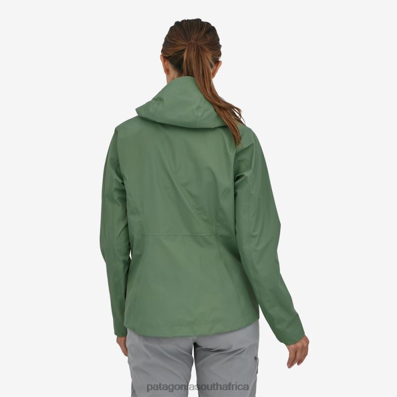 Women Slate Sky Jacket Sedge Green Patagonia Apparel P6ZJ6219