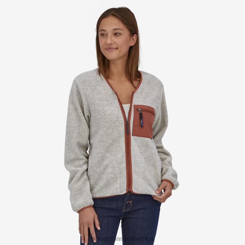 Women Synchilla Fleece Cardigan Jacket Oatmeal Heather Patagonia Apparel P6ZJ6606