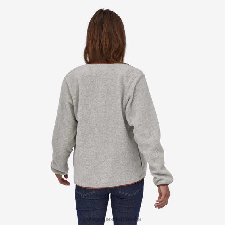 Women Synchilla Fleece Cardigan Jacket Oatmeal Heather Patagonia Apparel P6ZJ6606