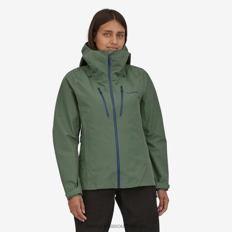 Women Triolet Jacket Hemlock Green Patagonia Apparel P6ZJ6404
