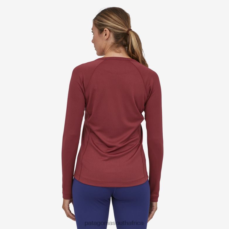 Women Capilene Midweight Crew Sequoia Red Patagonia Apparel P6ZJ6803