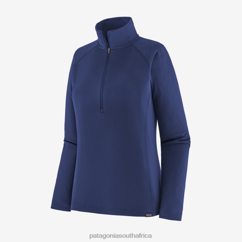 Women Capilene Midweight Zip-Neck Sound Blue Patagonia Apparel P6ZJ63384