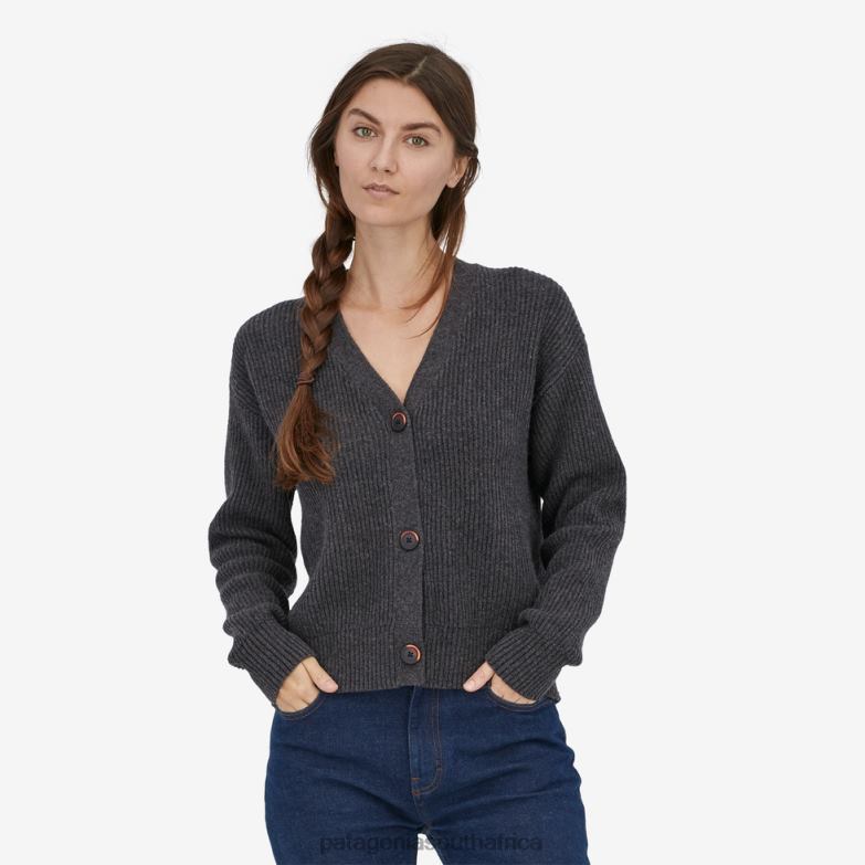 Women Recycled Wool Cardigan Forge Grey Patagonia Apparel P6ZJ6893