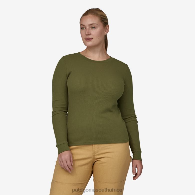 Women Work Waffle Crew Light Plume Grey Patagonia Apparel P6ZJ6868