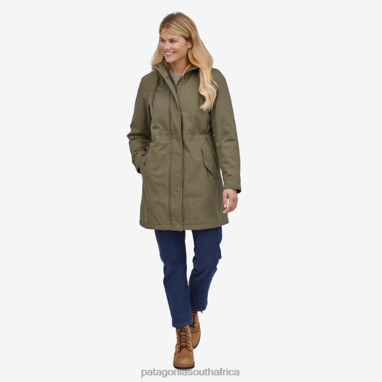 Women Insulated Prairie Dawn Parka Sage Khaki Patagonia Apparel P6ZJ6196