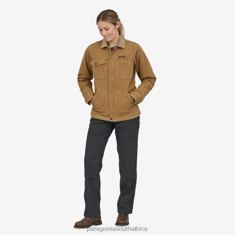 Women Iron Forge Hemp Canvas Barn Coat Coriander Brown Patagonia Apparel P6ZJ6386