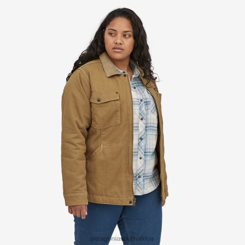 Women Iron Forge Hemp Canvas Barn Coat Coriander Brown Patagonia Apparel P6ZJ6386
