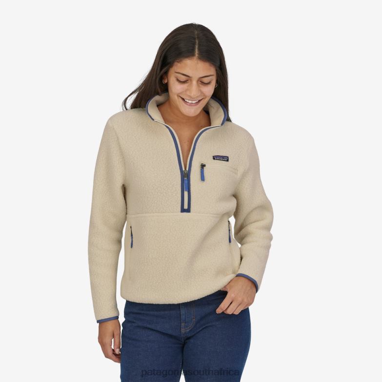 Women Retro Pile Fleece Marsupial Natural Patagonia Apparel P6ZJ6246