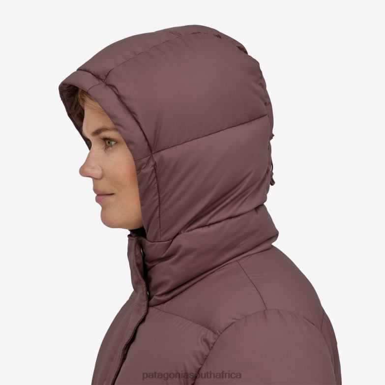 Women Silent Down Long Parka Black Patagonia Apparel P6ZJ6204