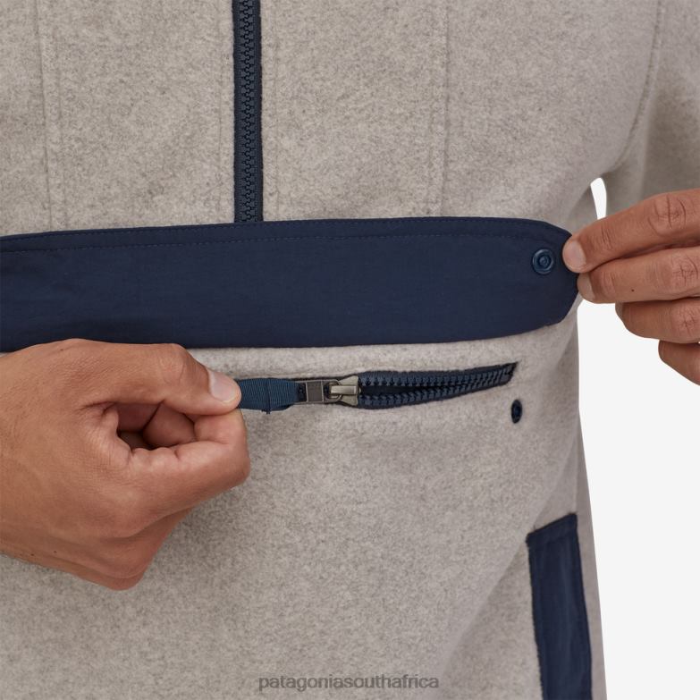 Women Synchilla Fleece Anorak New Navy w/Smolder Blue Patagonia Apparel P6ZJ6252