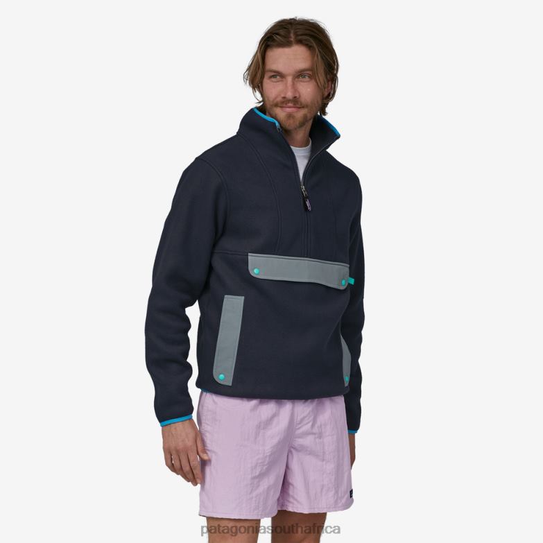 Women Synchilla Fleece Anorak Pitch Blue Patagonia Apparel P6ZJ6257