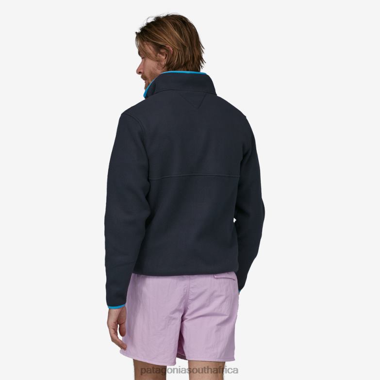 Women Synchilla Fleece Anorak Pitch Blue Patagonia Apparel P6ZJ6257