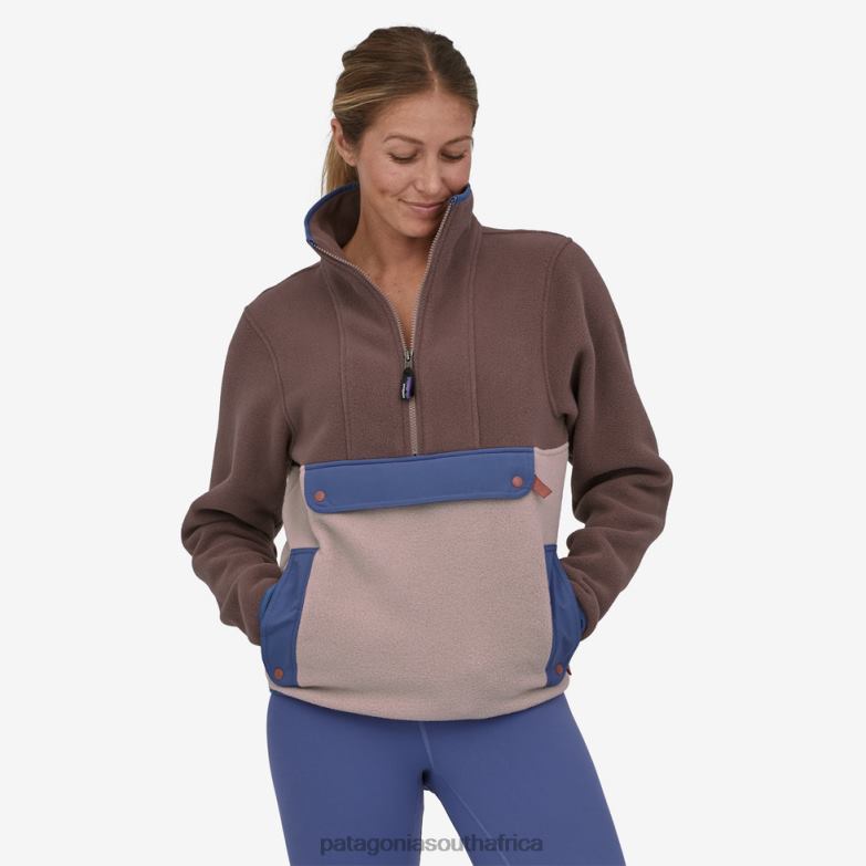 Women Synchilla Fleece Anorak Stingray Mauve Patagonia Apparel P6ZJ6255