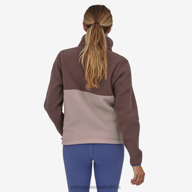 Women Synchilla Fleece Anorak Stingray Mauve Patagonia Apparel P6ZJ6255
