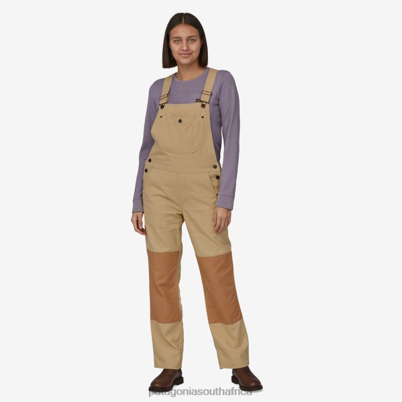 Women All Seasons Hemp Canvas Bib Overalls-Regular Husk Tan Patagonia Apparel P6ZJ6991