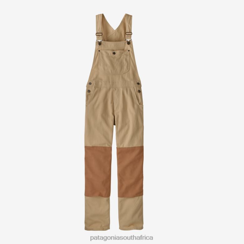 Women All Seasons Hemp Canvas Bib Overalls-Short Husk Tan Patagonia Apparel P6ZJ6988