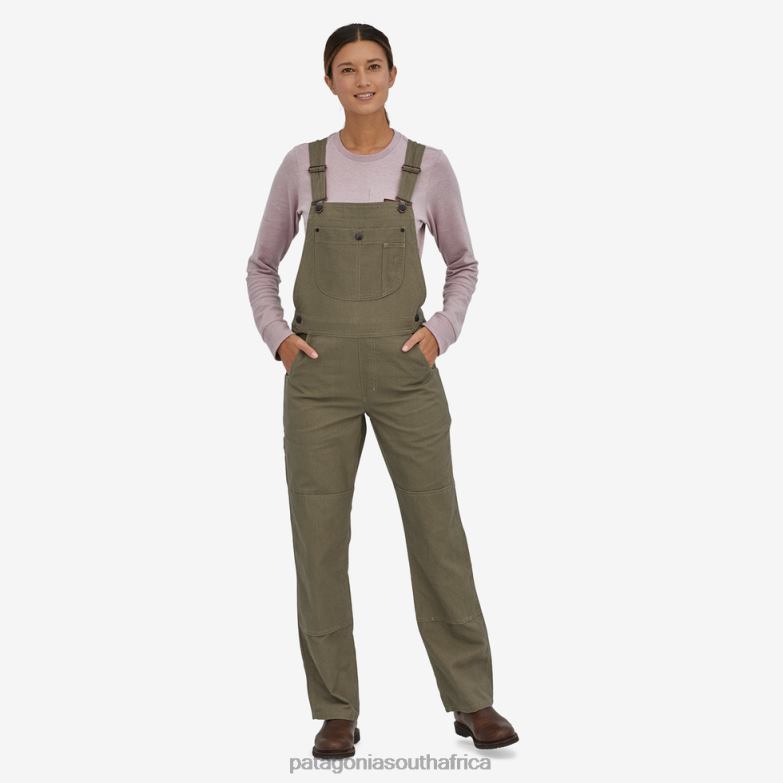 Women All Seasons Hemp Canvas Bib Overalls-Short Husk Tan Patagonia Apparel P6ZJ6988