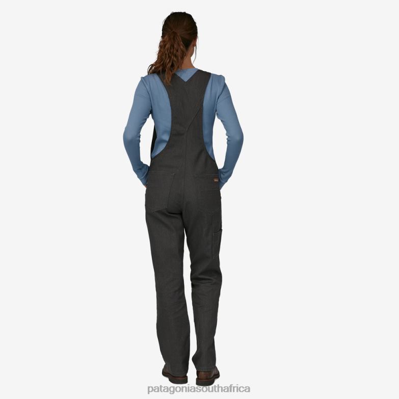 Women All Seasons Hemp Canvas Bib Overalls-Short Ink Black Patagonia Apparel P6ZJ6989