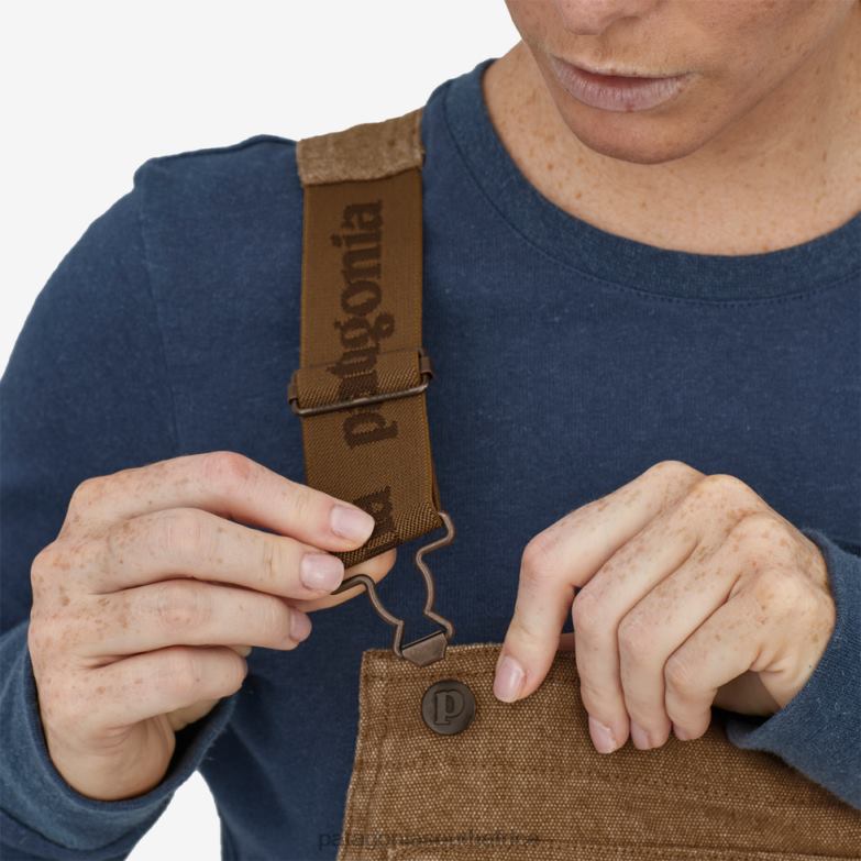Women Iron Forge Hemp Canvas Bib Overalls-Regular Coriander Brown Patagonia Apparel P6ZJ61053