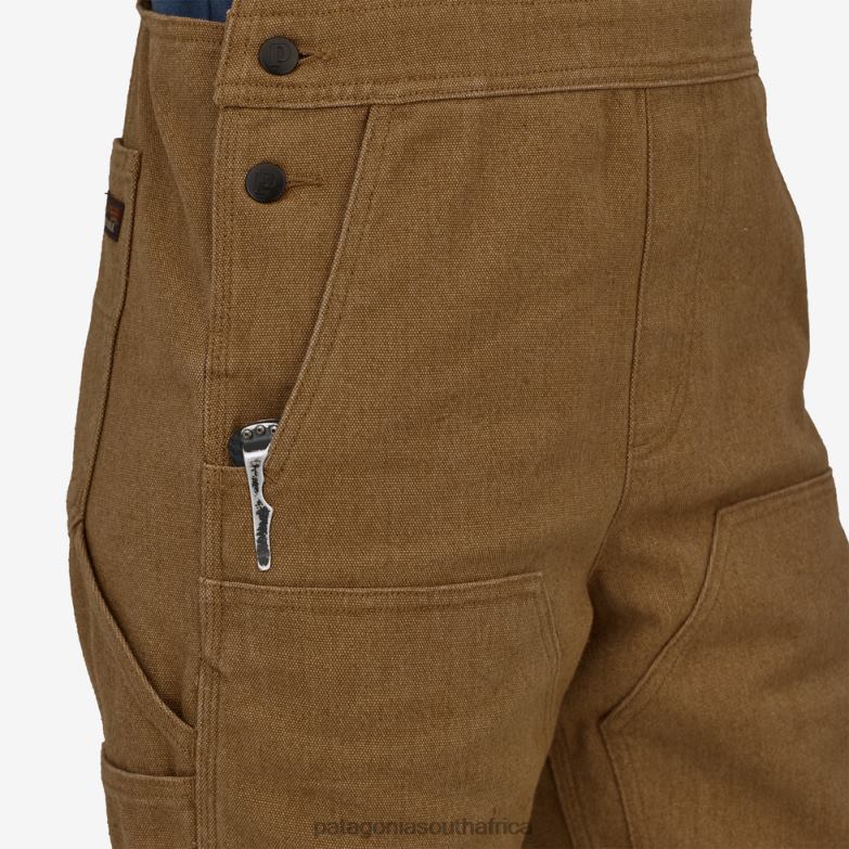 Women Iron Forge Hemp Canvas Bib Overalls-Short Coriander Brown Patagonia Apparel P6ZJ61052